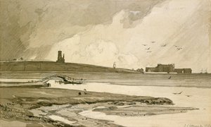Église de Blakeney et Wiveton Hall, 1818 - John Sell Cotman