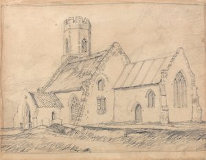 Église de Brampton, Norfolk, depuis le sud-est - John Sell Cotman