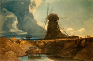 Moulin de drainage, Lincolnshire, 1810, 1947
