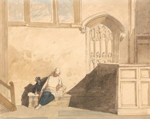 Un garçon de course endormi dans une église