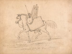 Cheval chargé d