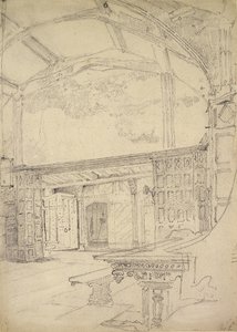 Intérieur du Grand Hall, Little Moreton Hall, Cheshire - John Sell Cotman