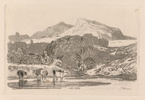 Liber Studiorum : Planche 21, Vue du nord du Pays de Galles, 1838