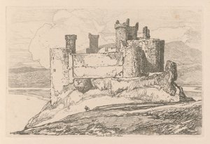 Liber Studiorum : Planche 25, Château de Harlech, N. Pays de Galles, 1838
