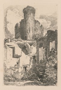 Liber Studiorum : Planche 31, Château de Conway, N. Pays de Galles, 1838 - John Sell Cotman