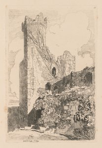 Liber Studiorum : Planche 32, Château de Caernarvon, N. Pays de Galles, 1838 - John Sell Cotman