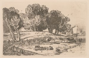 Liber Studiorum : Planche 8, Millbank sur la Tamise