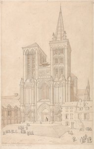Saint-Pierre à Lisieux, Normandie : Façade ouest - John Sell Cotman