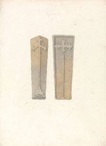 Études de deux couvercles de cercueils provenant d