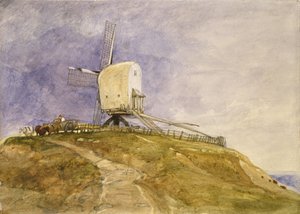 Moulin à Vent sur une Colline, 19ème siècle