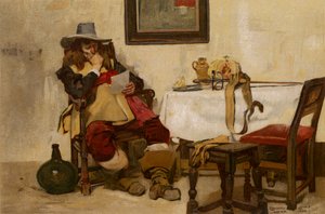 Une longue facture, un homme lisant