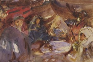 Gitans arabes dans une tente, 1905-06
