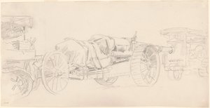 Remorques de canons, France, 1918