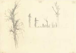 Arbres dévastés (verso), 1918