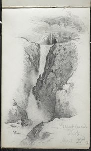 Grande cascade, Tivoli, Italie, 22 avril 1869 - John Singer Sargent
