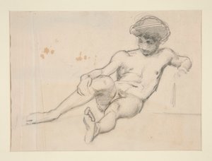 Figure nue allongée - John Singer Sargent
