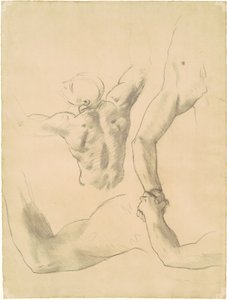 Études pour "Deux figures masculines classiques en lutte"