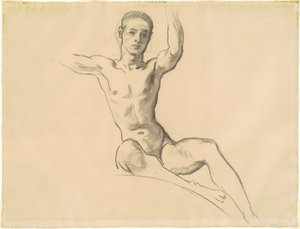 Étude pour figure au-dessus de "Musique" - John Singer Sargent