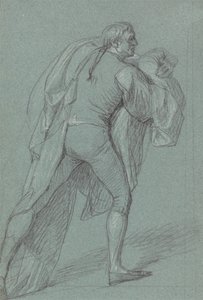 Étude de figure pour la peinture de la victoire de Lord Duncan : Étude pour marin portant le drapeau néerlandais