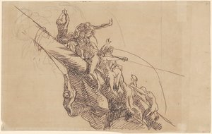Étude pour "La défaite des batteries flottantes à Gibraltar" - John Singleton Copley