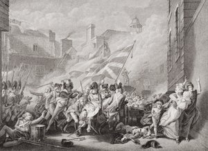 La mort du Major Peirson à St. Helier, reprise de Jersey aux Français, 8 janvier 1781, d