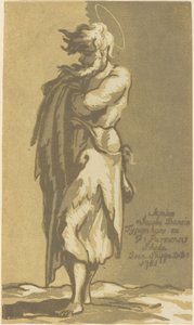 Saint Homme Debout, avec les Bras Croisés, Faisant Face à Gauche