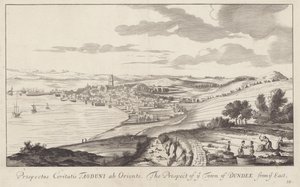 Une image de Dundee, Angus, Écosse dessinée en 1693 - John Slezer