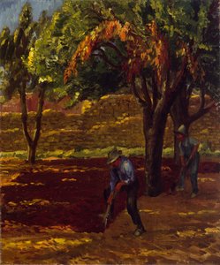 Hombres dans le jardin