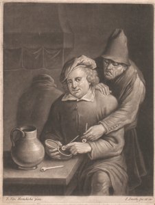 Fumeur assis à table - John Smith