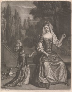Mère et Enfant sur une Terrasse - John Smith