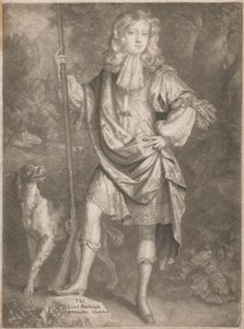 Le Seigneur Burleigh [jeune, debout, un fusil à la main et un épagneul à ses côtés]