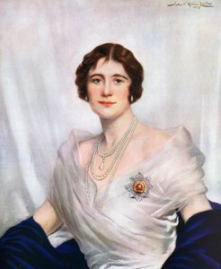 Portrait de couronnement de la reine Elizabeth, la reine mère en 1937 - John St. Helier Lander