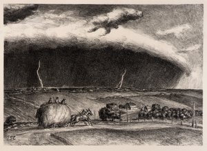 La tempête de la ligne - John Steuart Curry
