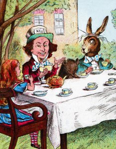 Alice à la fête du thé du Chapelier fou, vers 1910