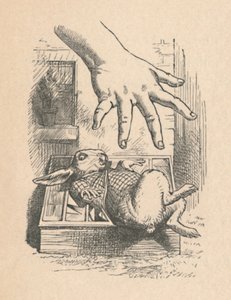 Alice mettant sa main vers le Lapin Blanc, 1889 - John Tenniel