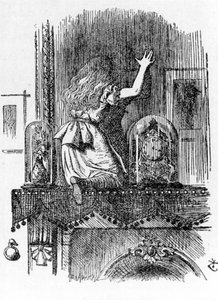 Alice traversant le miroir - dans « Les aventures d