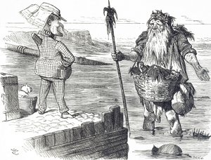 Caricature commentant la pollution de la Tamise à Londres - John Tenniel
