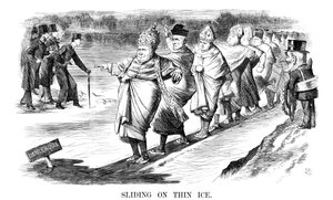 Glisser sur la glace mince, 1869