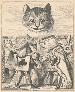 Le Chat du Cheshire regardant le Roi Rouge et la Reine Rouge se disputer, 1889