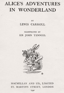Le Lapin Blanc sur la page de titre de 
