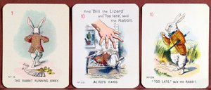Trois cartes de Happy Family représentant des personnages d