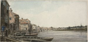 Vue sur le Wensum à King Street, prise du pont Foundary