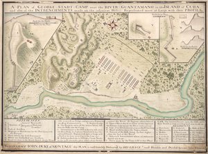 Un plan du camp George Stadt près de la rivière Guantamano dans l