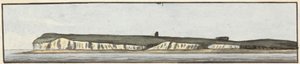 Le North Foreland (un des trois dessins sur un montage) - John Thomas Serres