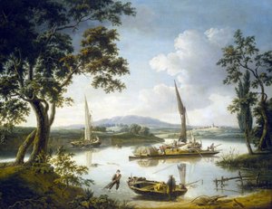 Vue de la Tamise à Shillingford (Angleterre), avec l