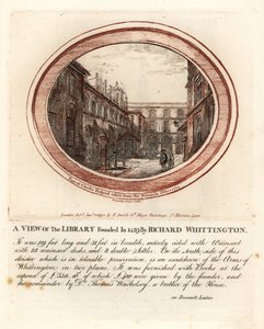 Bibliothèque fondée en 1429 par Richard Whittington, à Christs Hospital, Londres - John Thomas Smith