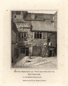 Vestiges sud de Winchester House, Southwark - John Thomas Smith
