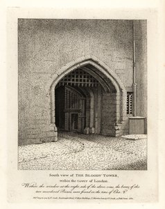 Vue sud de la Tour Sanglante dans la Tour de Londres - John Thomas Smith