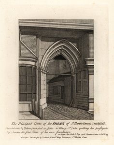 La porte principale du prieuré de St Bartholomew, Smithfield - John Thomas Smith