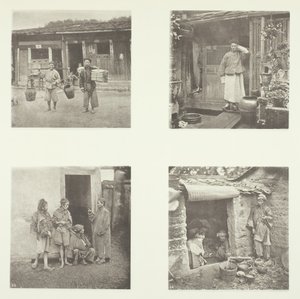Coolies de Foochow, un détective de Foochow, le chef des voleurs, mendiants vivant dans une tour, vers 1868